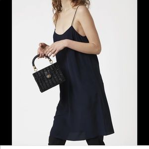 Ginia/rtw rubi scoop neck dress in navy. Size XS.